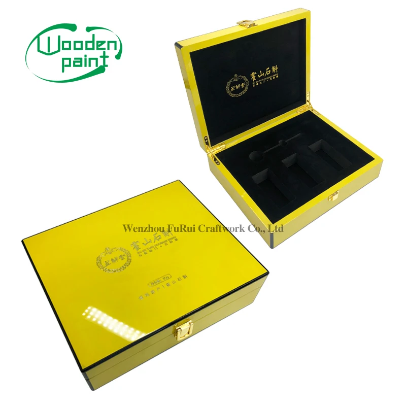 New Design yellow piano Lacquer Nuts Wooden box Ramadan Festival Arab Gift Dates Chocolate Islamic Packaging Box