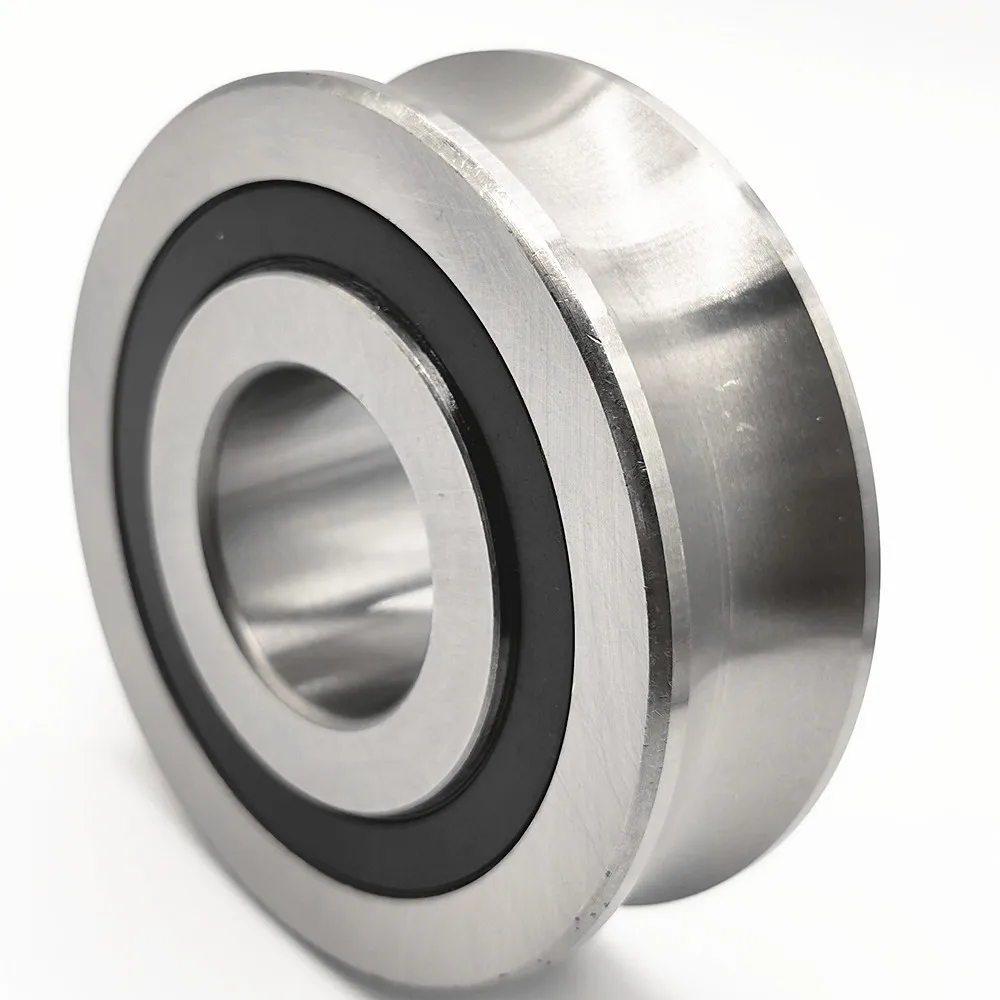 Gothic Profile track roller bearings for slide guide rail  LFR5302-10NPP LFR5302-10KDD 15mmX47mmX19mm U grooved track wheel