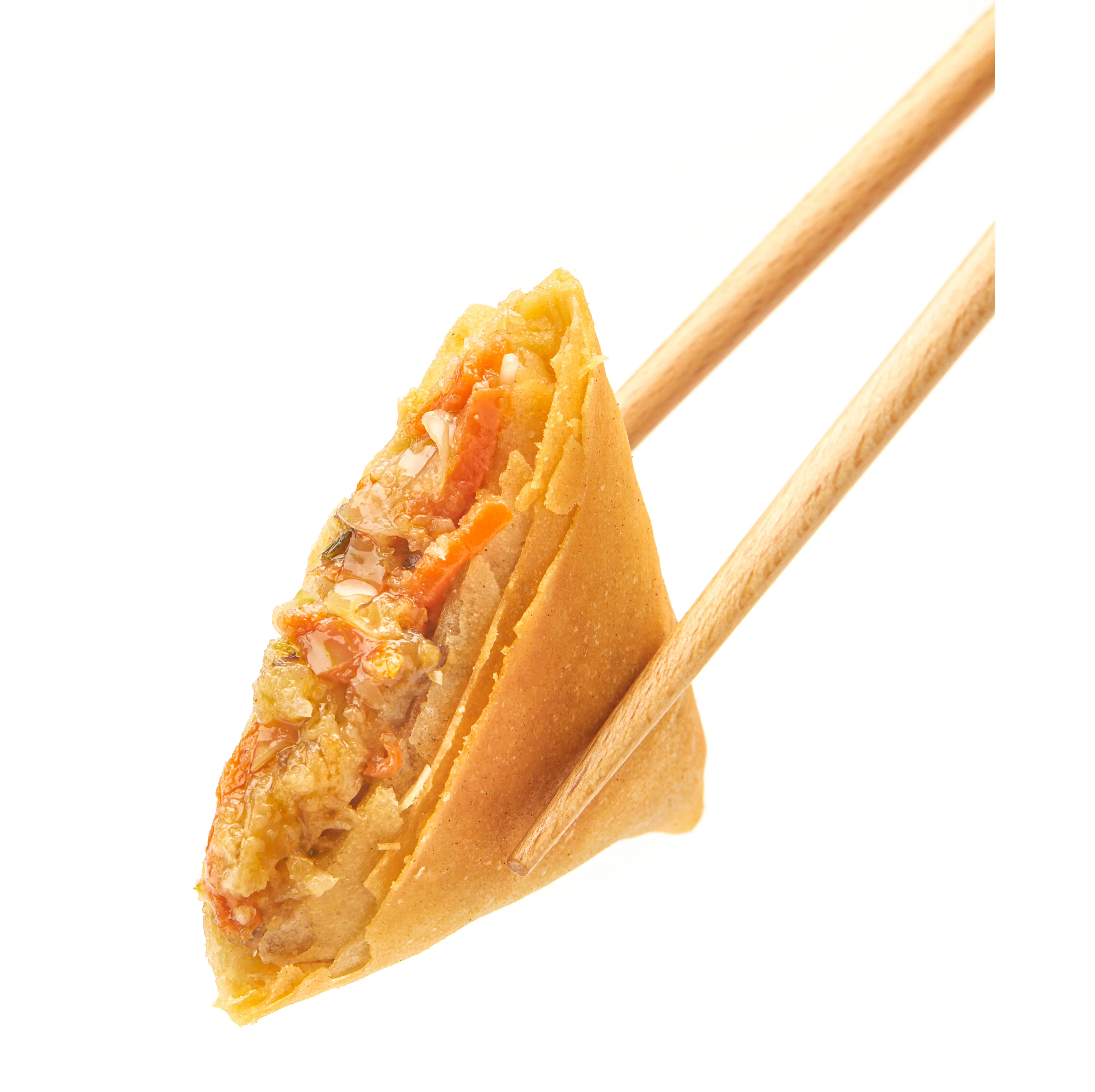 Shandong Province Leading Enterprises Wholesale Frozen Pasta 40g Spring Roll Triangle Roll Satsuma Spring Roll