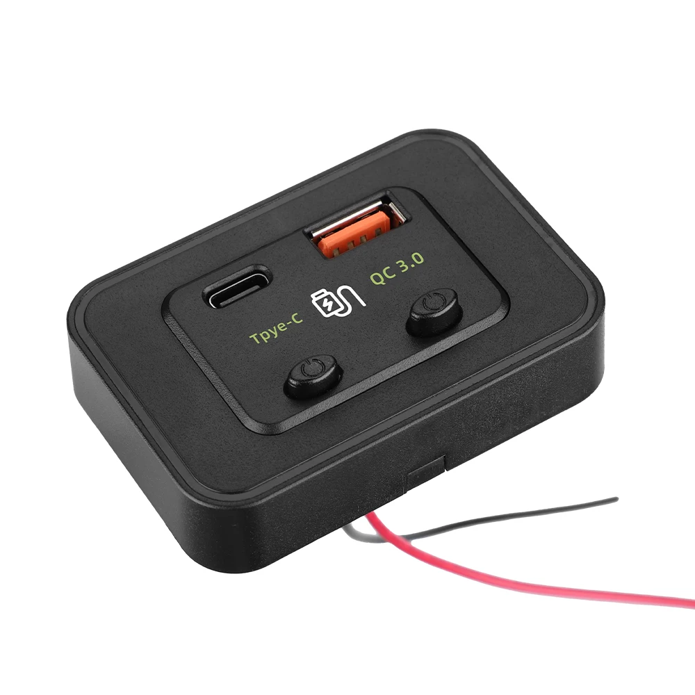 New Arrival With Switch Usb Charger Bus Quick Charger 3.0 9V2A 30W+18W Type C Car Charger 36W Pd