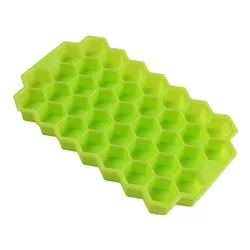 Summer honeycomb shape fruit cube easy release ice tray silicone mold