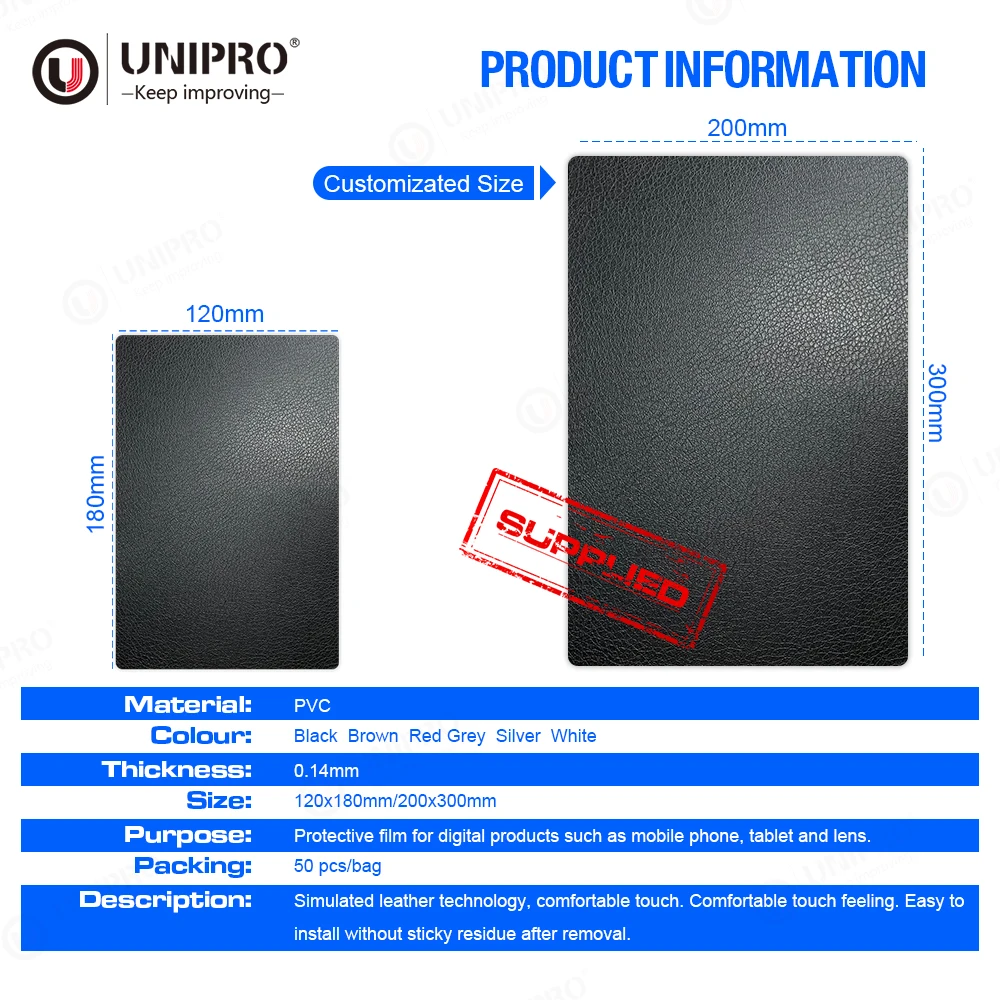 PVC Hydrogel PU Leather Phone Back Sticker Protector Film Raw Material For Screen Protector Cutting Machine