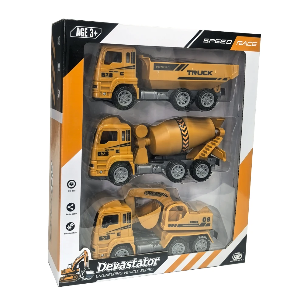 Multi Style Kids Inertial Engineering Vehicle Toy City Series Plastic Construction Vehicles Truck Toys