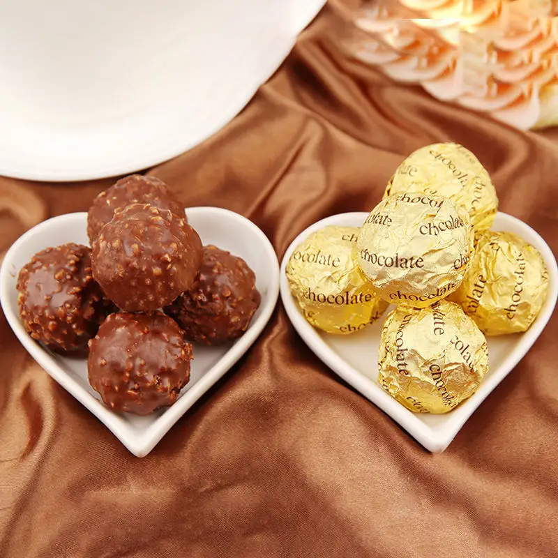 factory wholesale bulk gold spherical Crushed peanuts chocolate nuts chocolate candy chocolate candy crispy