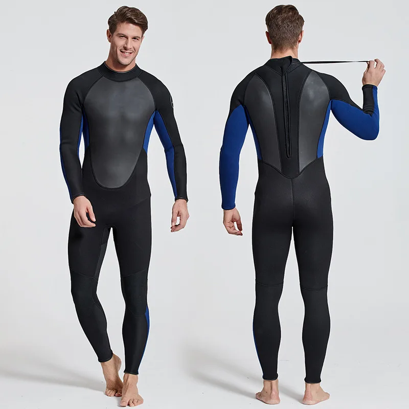 
Wholesale one-piece wetsuit 3mm thick warm cold snorkeling clothing winter swimming male swimwear diving suit fishing suit 