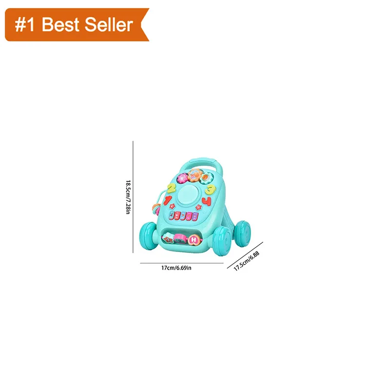 Istaride Baby Sit to Stand Walkers Toy Kids Activity Play Center with Musical Learning Push Walker Baby Toddlers Walker Push Toy