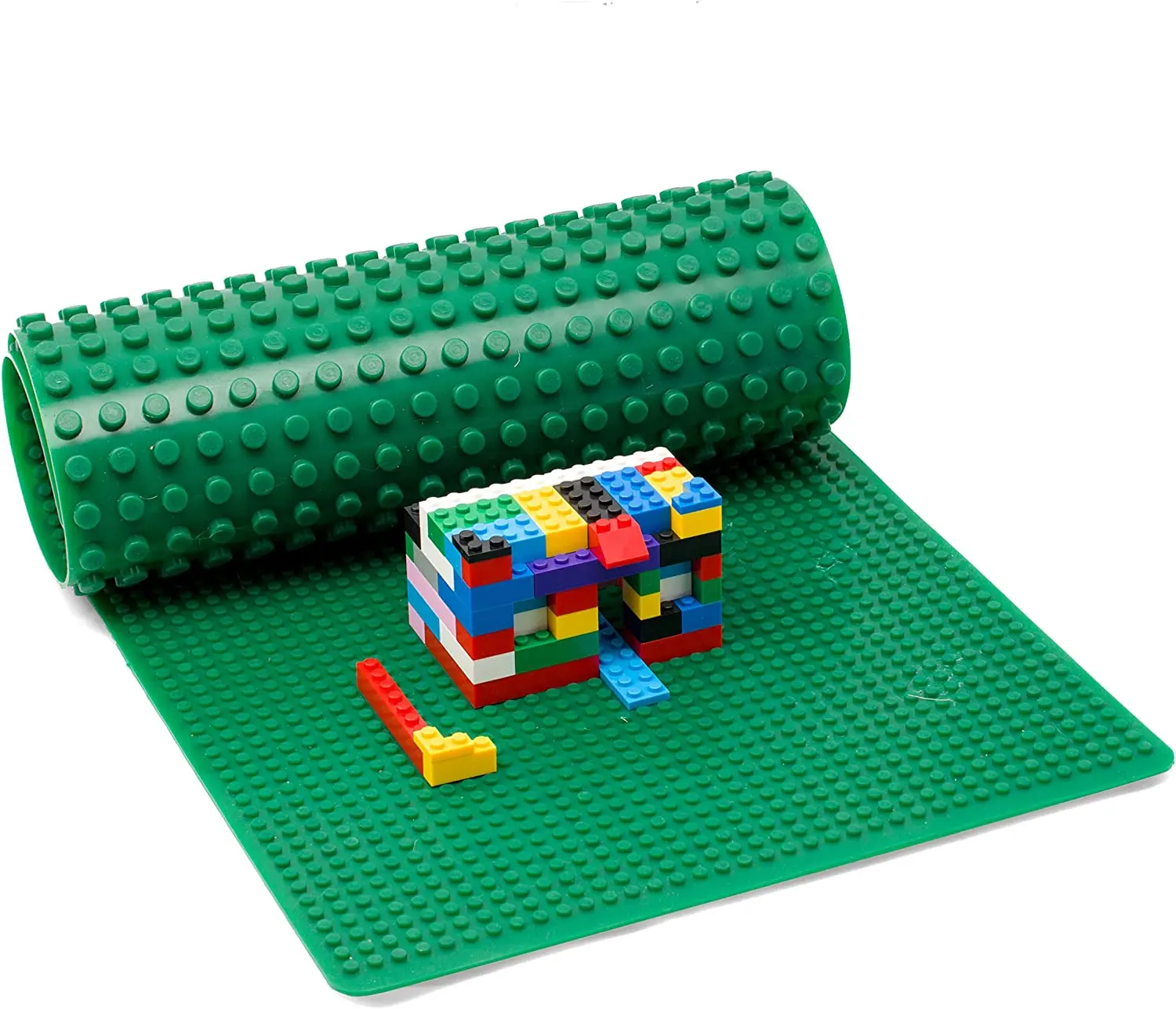 Rollable And Portable Two Sided Playmat Building Blocks Silicone Play Mat For Lego Activity Tables