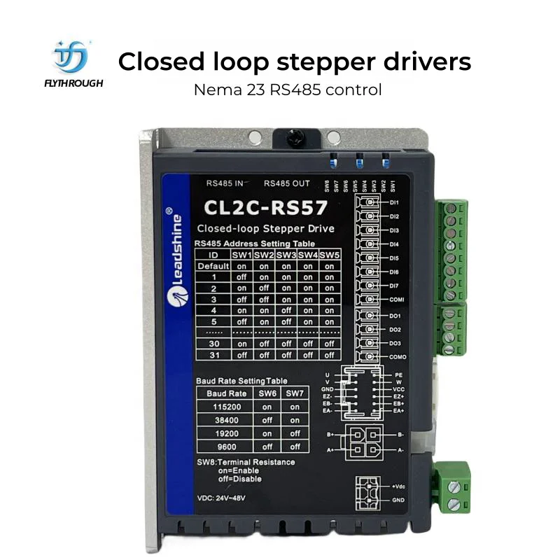 Hot sale original Nema23 closed loop driver with encoders CS2RS-D507 or Leadshine CL2C-RS57 RS485 modbus rtu controllers