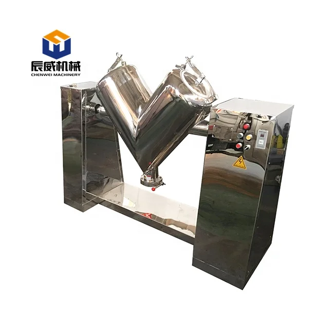 Latest Popular High Quality V-type Mixers Dry Seasoning Food Powder Mixer 50kg Heated