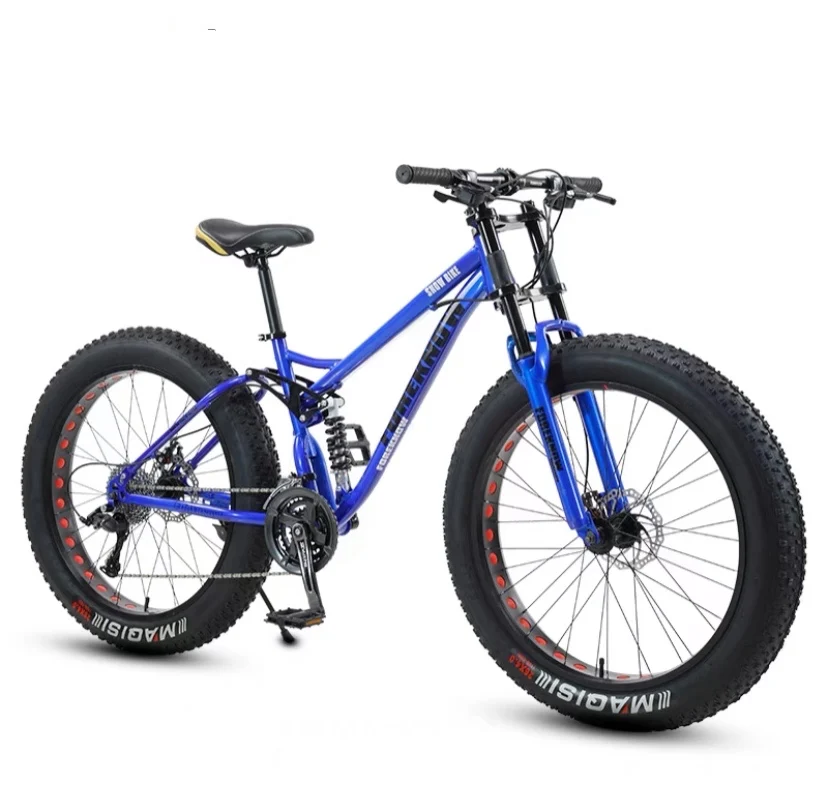Full suspension 26 downhill  fat tire mountain bike steel bicycle