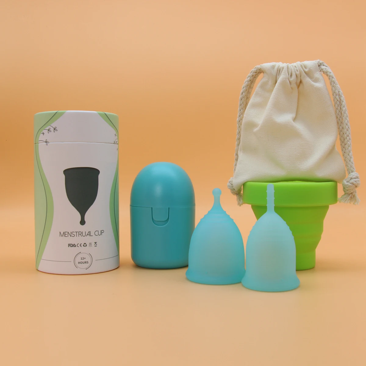 ECO friendly organic silicone copa best menstrual cup medical grade silicone period cup with sterilizer