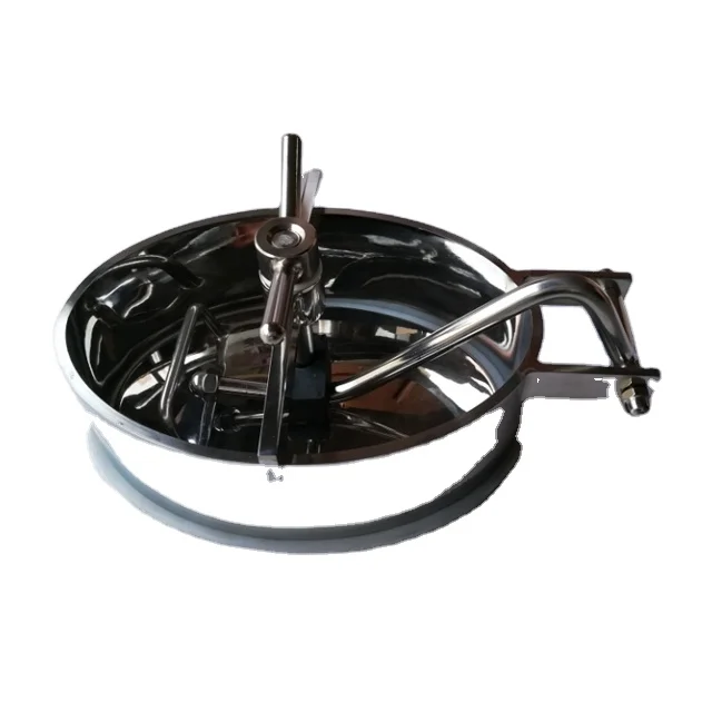 sanitary stainless steel elliptic type manhole cover with pressure