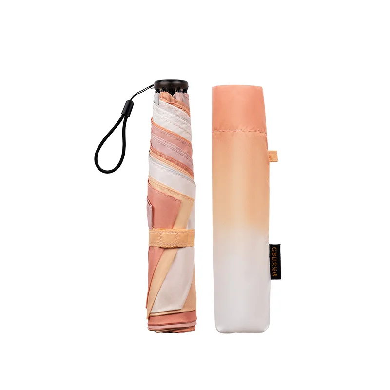 China Direct Hot Sales  19 Inches 6 ribs super lightweight portable sunny small size  mini sun umbrella