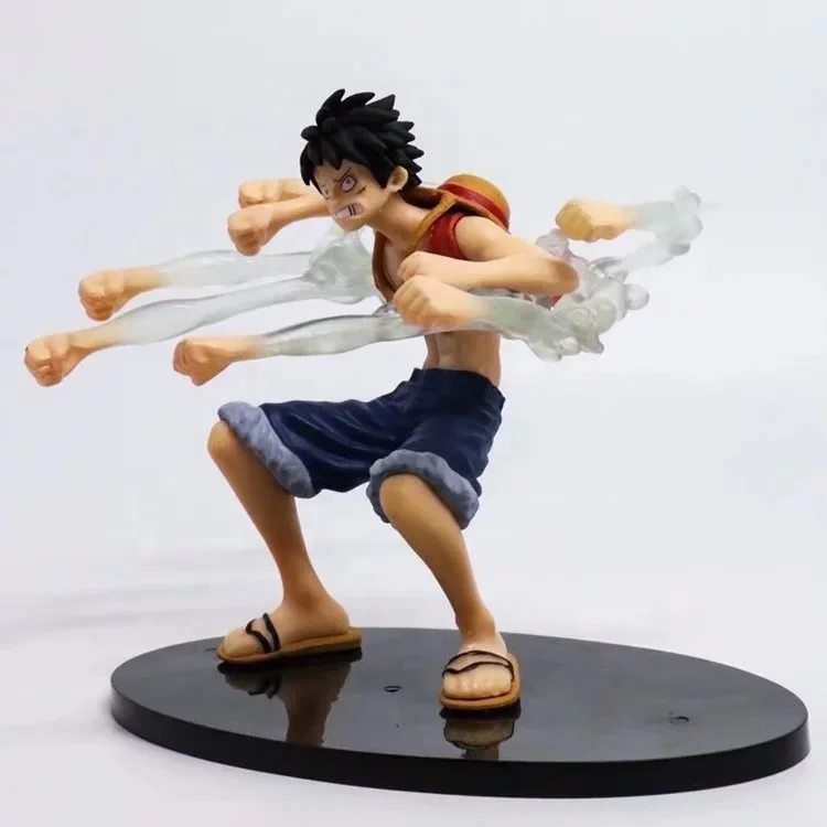 NEW One Pieced Straw Hat Pirate Captain Straw Hat Boy Combat Version Rubber Gun Luffy Figure