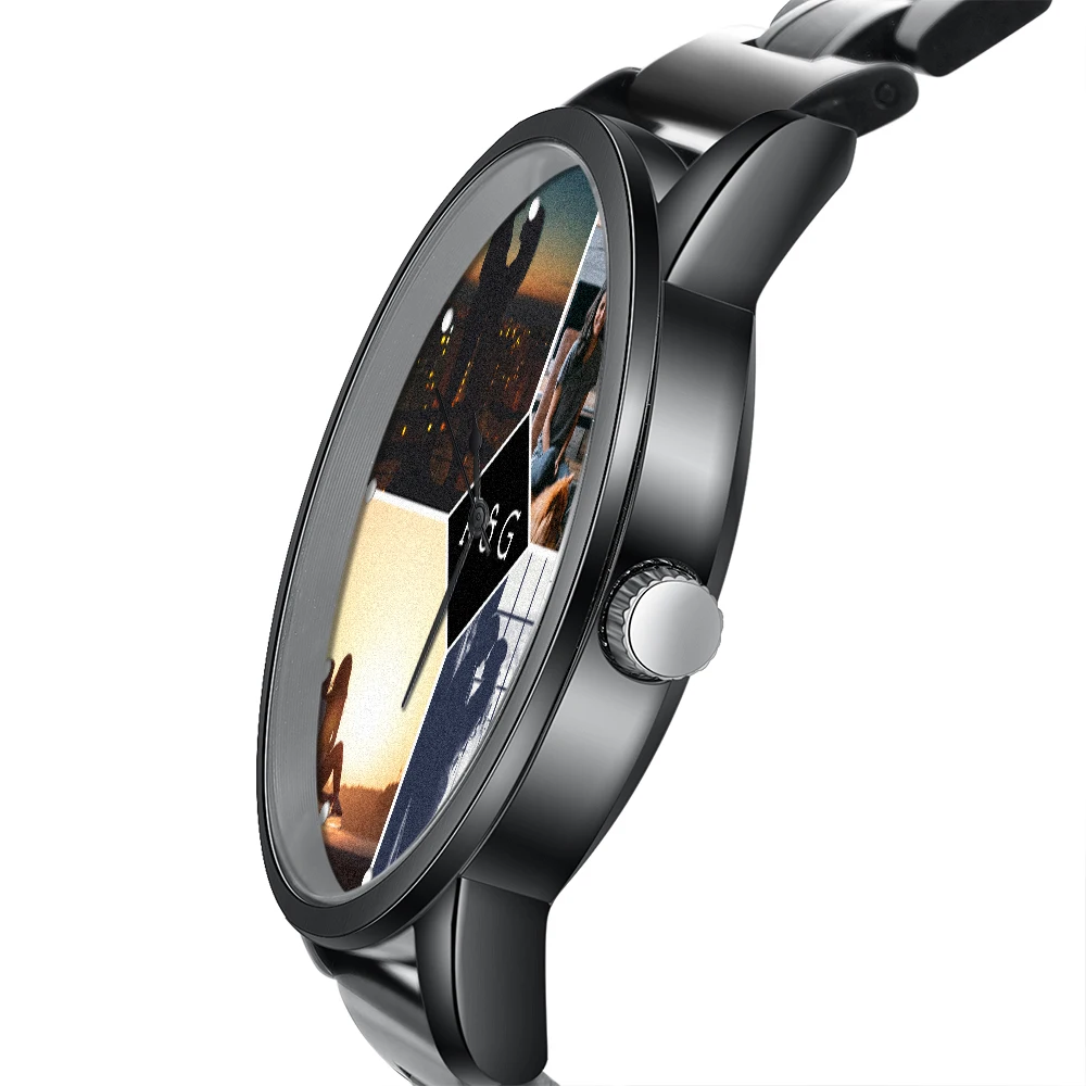 Dropship Product Custom 4 Photo Watch Stainless Steel Watches For Man Gift