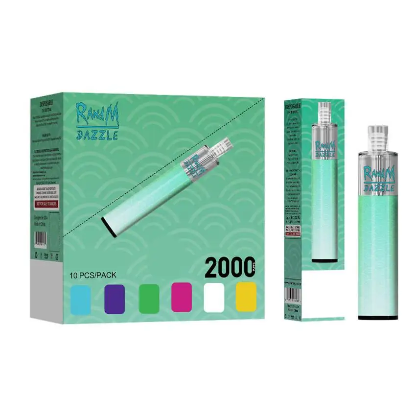 Fumot заводское Оригинальное 1100 мАч батарея многоразового аккумуляторная randm dazzle 2000 затяжек vape ручка с цветовой моделью RGB свет