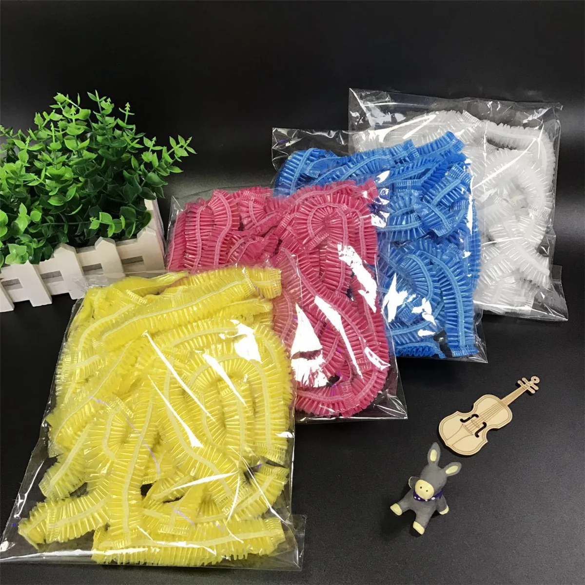 High Quality Cheap Waterproof Salon Hair Dry Cap Custom Plastic Transparent Hair Cover Bath Disposable Shower Caps