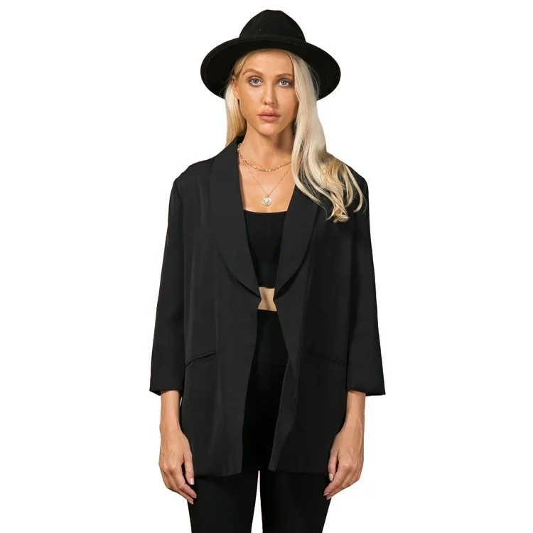 2021 Latest Fashion Long Sleeve Double-breasted Suits Casual Women Loose Blazer