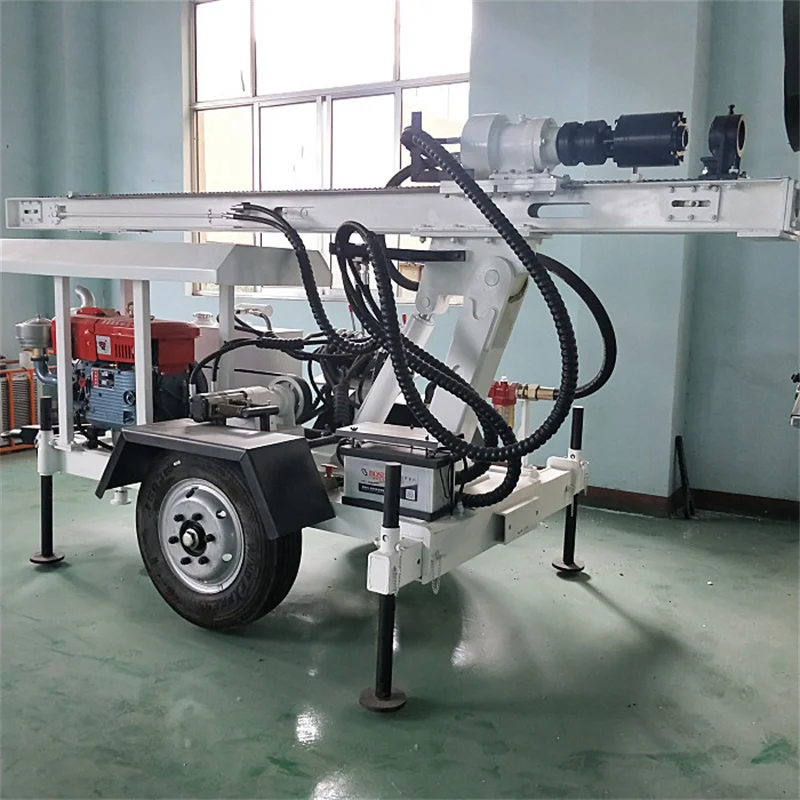 Complete 100M Portable Rock Drill Dth Diesel Well Drilling Rig To A Depth Of 100 Meters