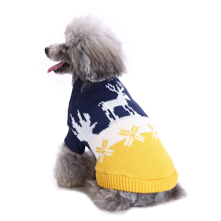 Multiple Colour Pet Clothes Winter Dog Sweater Accessories Custom Christmas Knitting Sweater Patterns