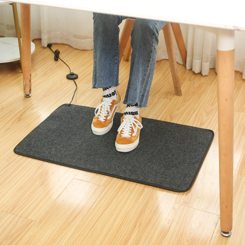 Europe Best Seller Energy Saving Electric Heated Floor Mat Foot Warmer Floor Heating 60x40cm With Footswitch