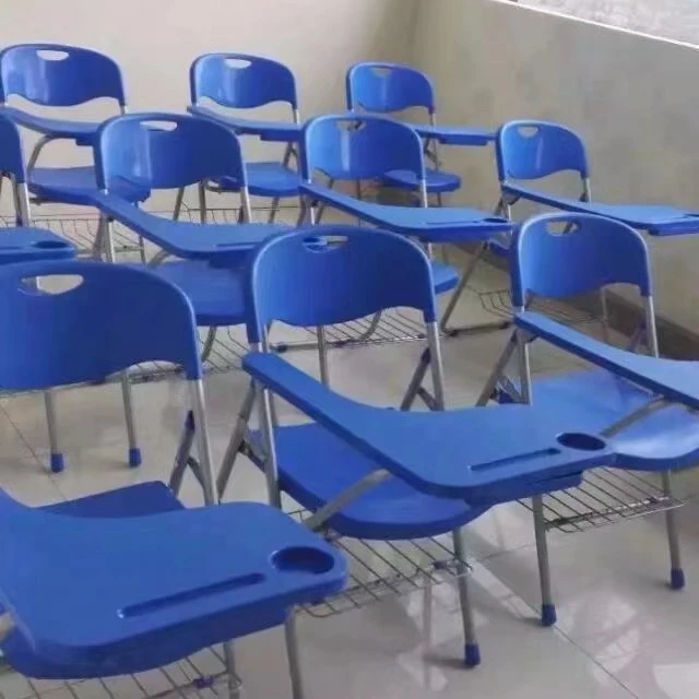 Hot Sale Folding Classroom School Chairs Wholesale Training Room Chair College School Study Chair With Writing Tablet Arm
