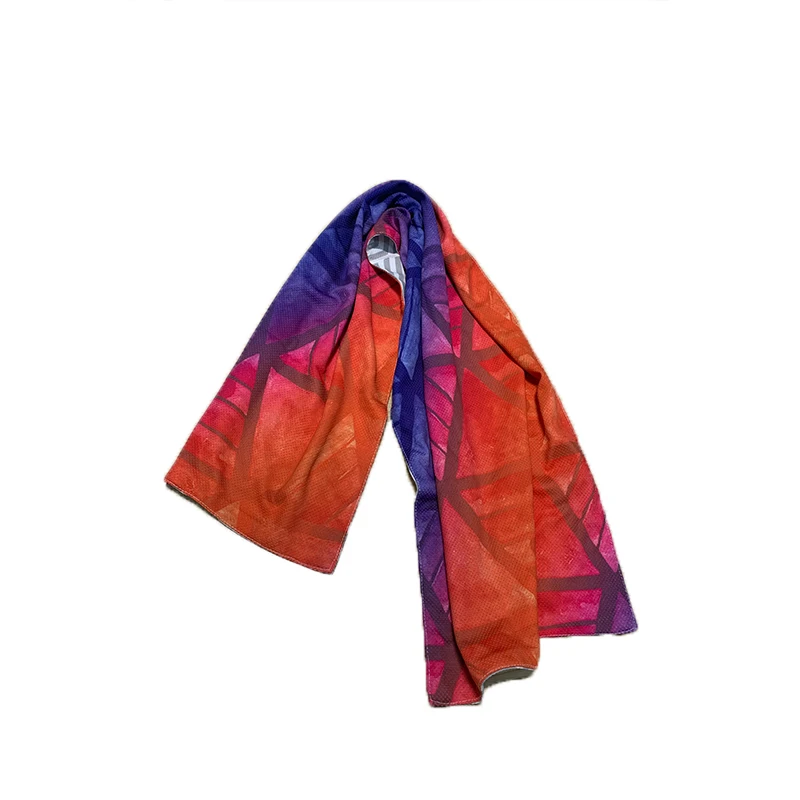 Factory Price Custom Summer Cool Physical Cooling Icy Microfiber Ice Towel with 55%poly 45% Polyamide