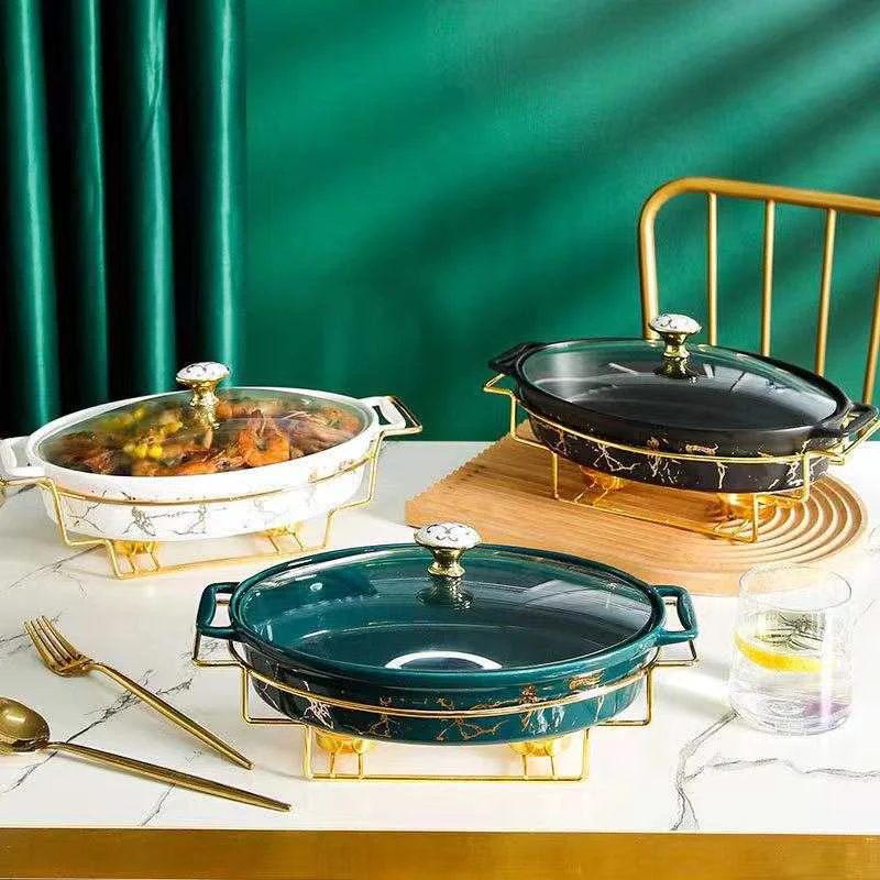 Chinese professional tableware catering display equipment for ceramics hot pot food warmer