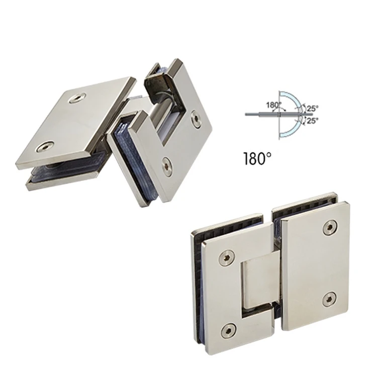 Popular 304 Stainless Steel Glass Door Hinge Glass Holder Bathroom Glass Door Clamp for Shower Room