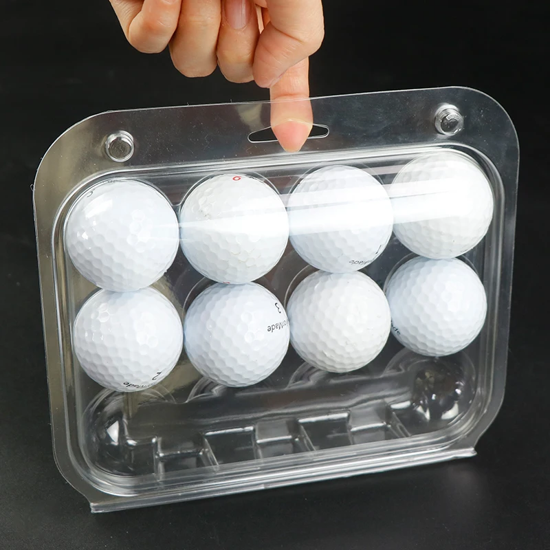 Clamshell Custom Clearbox Golfballs Blister Packaging Customized Blister Box Packing For 8 Golfballs