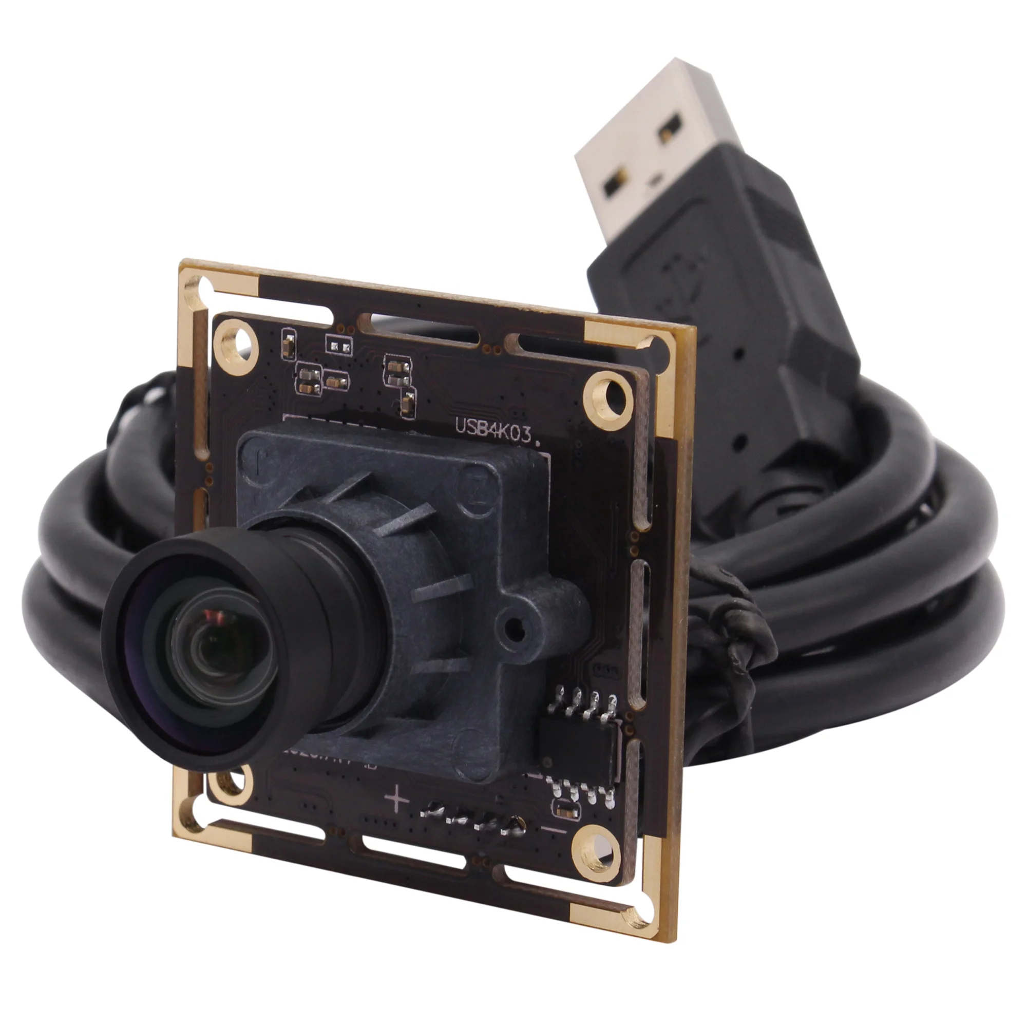ELP IMX415 Mini 4K Camera Module USB 3840X2160 30FPS with No Distortion Lens for Face Identification Capturing USB4K03-LC1100