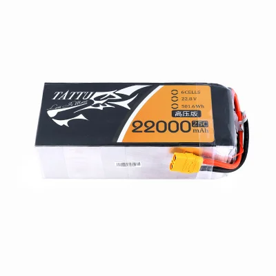  TATTU 22000mAh 22 2 V 6S LiPO батарея Burst 25C для большой нагрузки Multirotor FPV Дрон гексакоптер