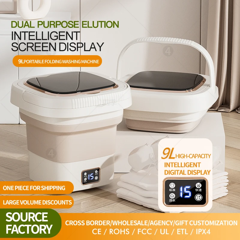 New Foldable Mini Washing Machine Baby Clothes Underwear Portable Folding Washing Machine For Travelling Use