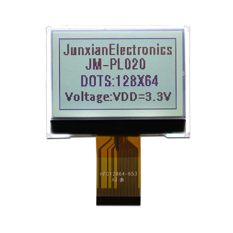2 inch lcd display 128x64 cog graphic lcd module White backlight display module