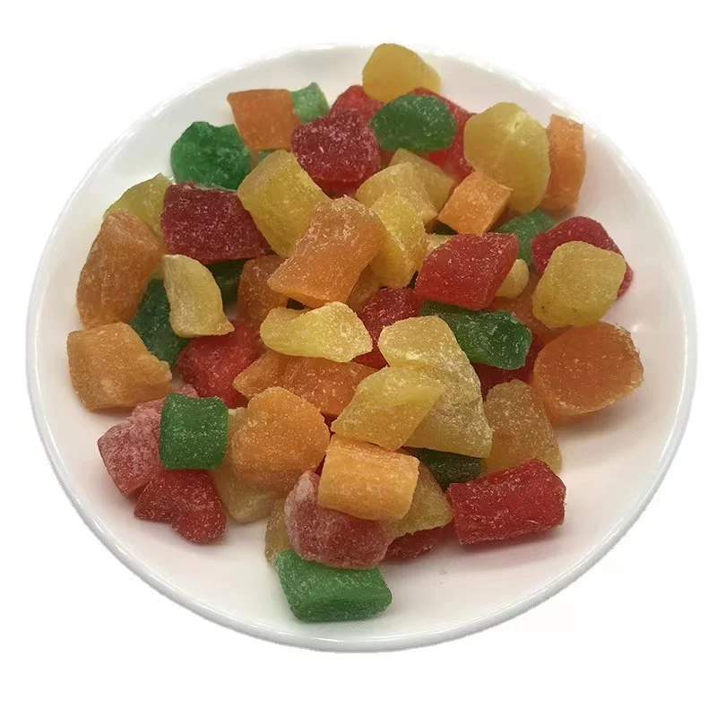 Colored pineapple granules cool fruit food colorful fruit dried pineapple fruit tea oatmeal raw materials