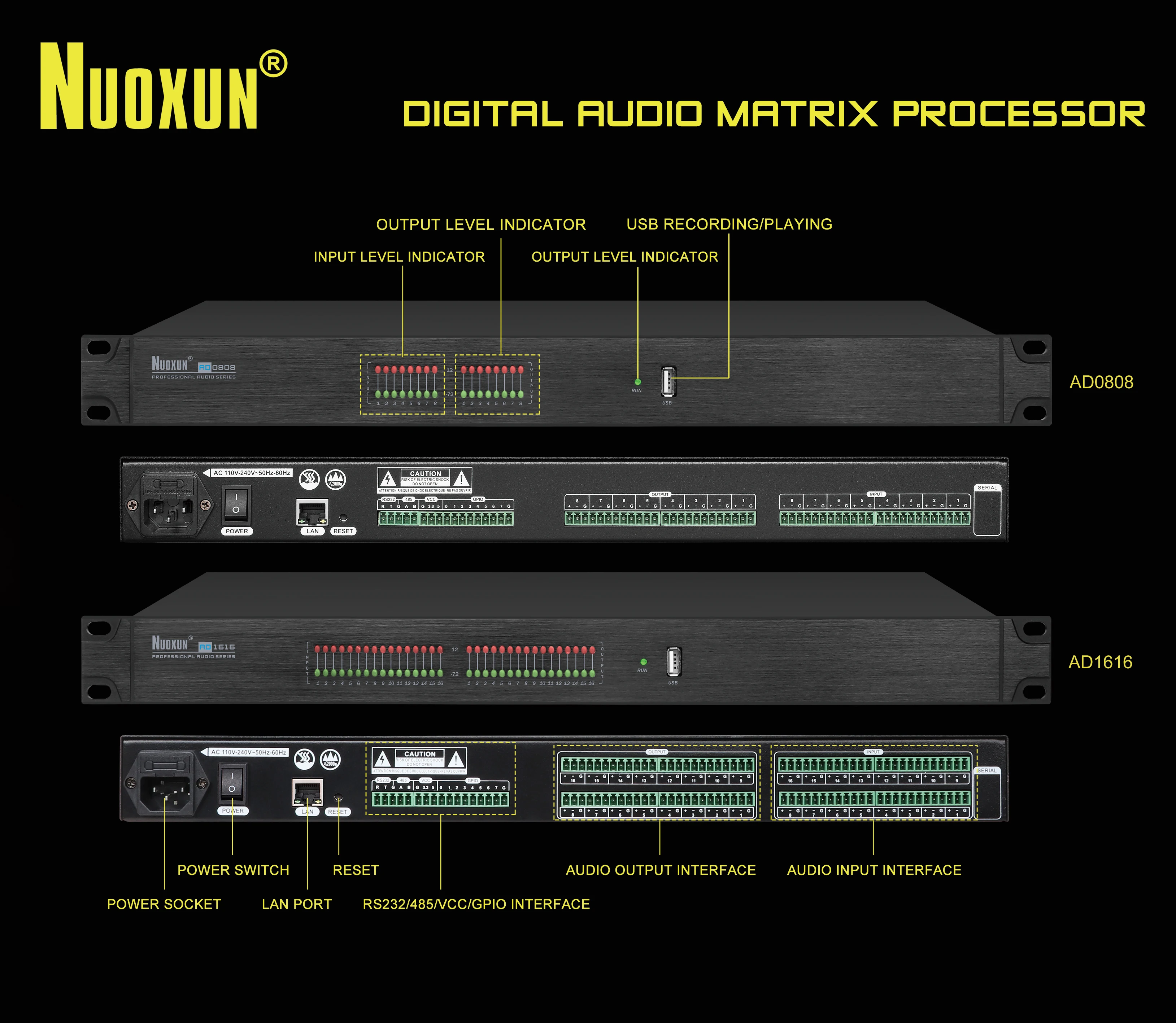 Новый дизайн профессиональный аудио процессор DSP 16x16 матричный звук управление звуком 16 canales mezclador