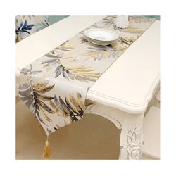 Buti оптовая продажа роскошные полосатые банкетные украшения геометрические европейские тканые полиэфирные жаккардовые скатерти