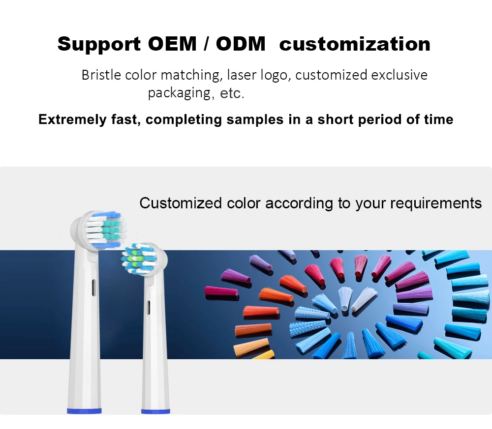 Smart Oral Electric Toothbrush Heads Patented Replacement Toothbrush Heads With Dupont bristles EB17-X