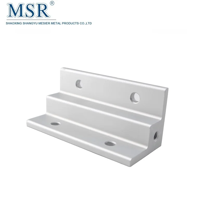 China manufacturer 40mm cnc aluminum bracket Side panel mounting corners 50100 M6 for aluminum profile #6337