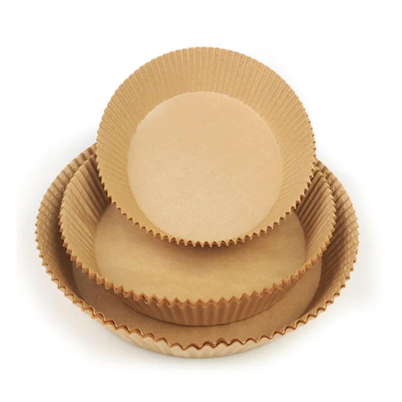 High quality round disposable parchment paper air fryer liner  non-stick baking paper for home use