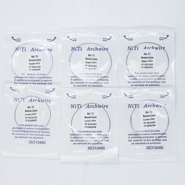 Dental Product Reverse Curve Niti Wires Round Rectangular Orthodontic Archwire