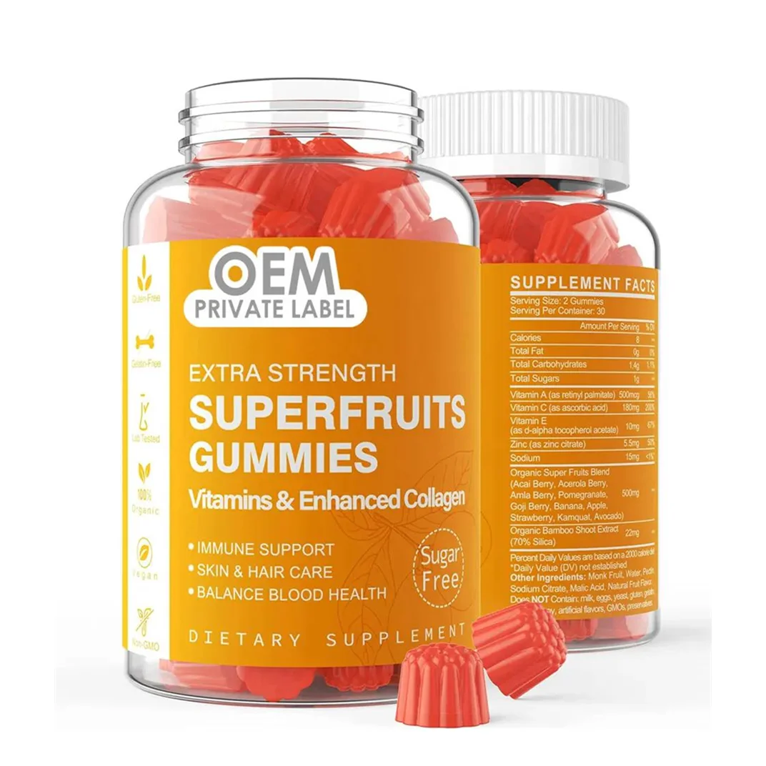 Gummies с коллагеном оптом предназначенный для стимулирования роста волос кожи и ногтей Коллагеновые витанины конфеты Биотин