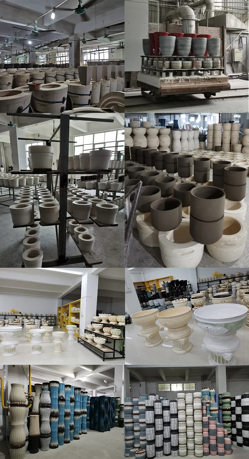 Wholesales Italian Style Exterior Decoration Molde De Macetas Flower Pot Large Hanging Chinese Ceramics Pots