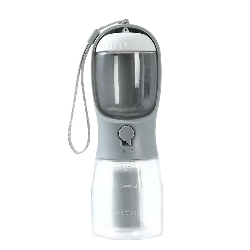 Best Selling 3 in 1  Portable Dog Water Bottle with Food Container Multifunctional Wholesale Pet Supplies Made of Plastic