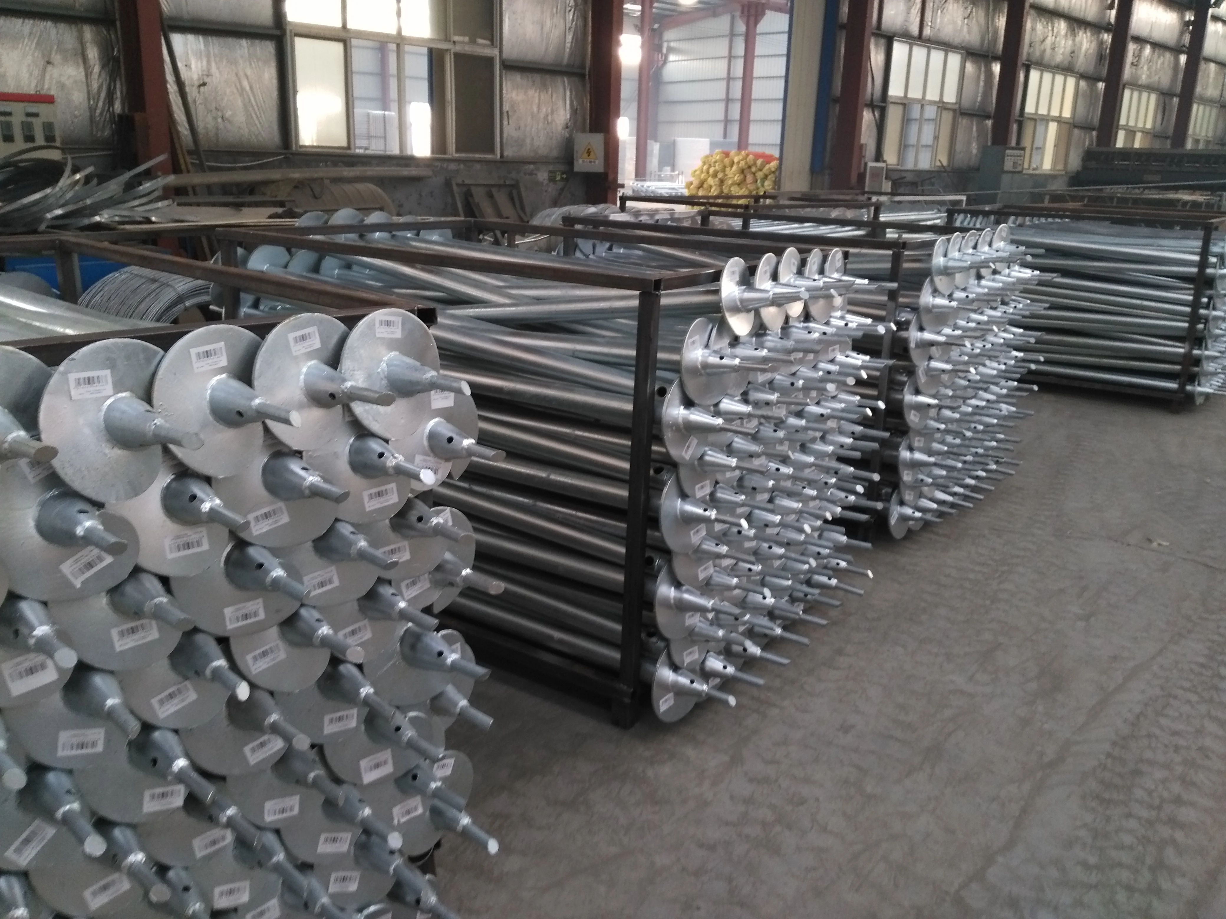 Hot-galvanized ground screw pile post anchor for foundation project
