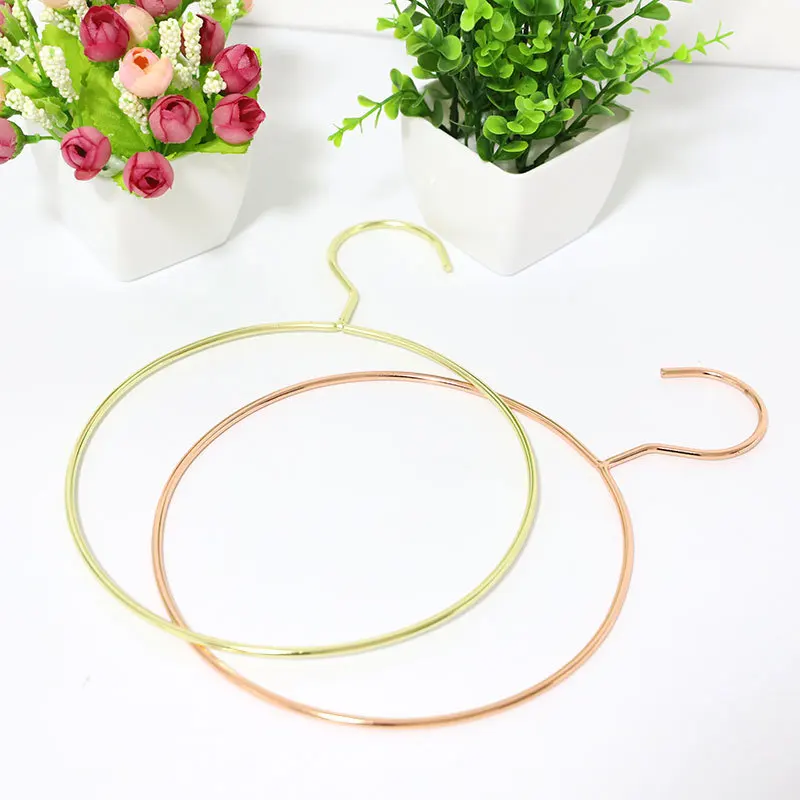 Luxury Iron Finished Glossy and Anti-rust Surface Kids Clothes and Scarf and Towel Hanger Coat Hanger