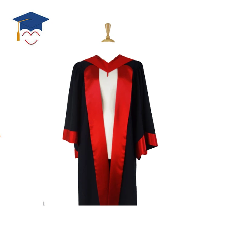 Wholesale Custom UK  Matte Graduation Gown Color Stitching