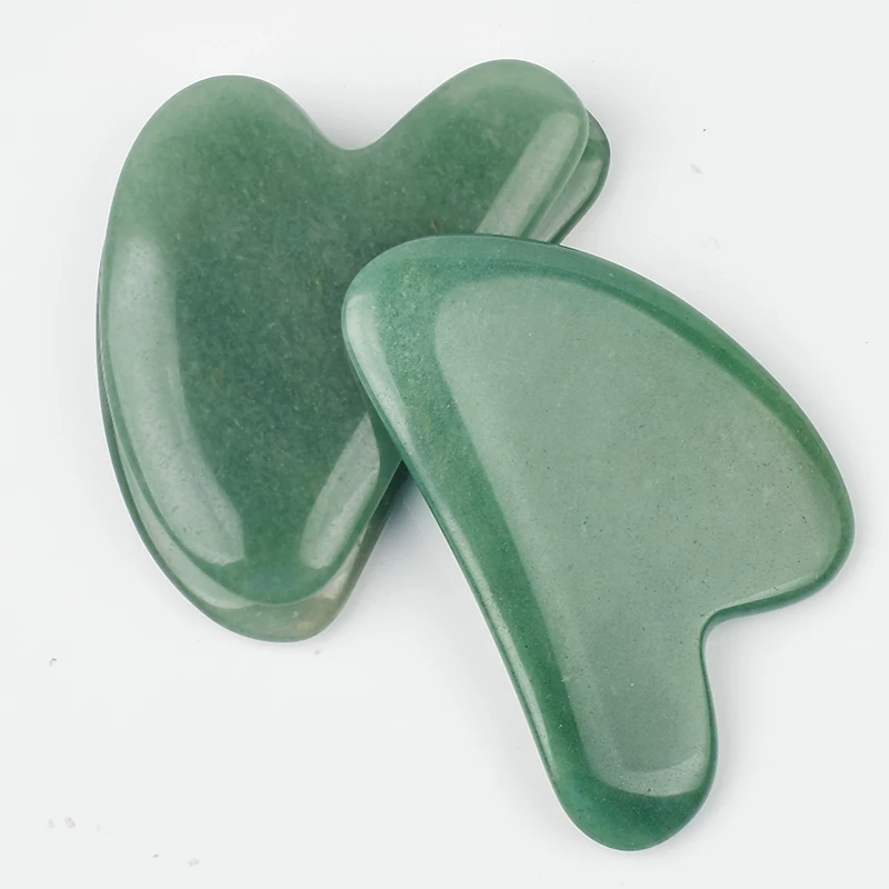 Natural jade massaggiatore viso gua sha massager different colors heart shape face neck body gua sha