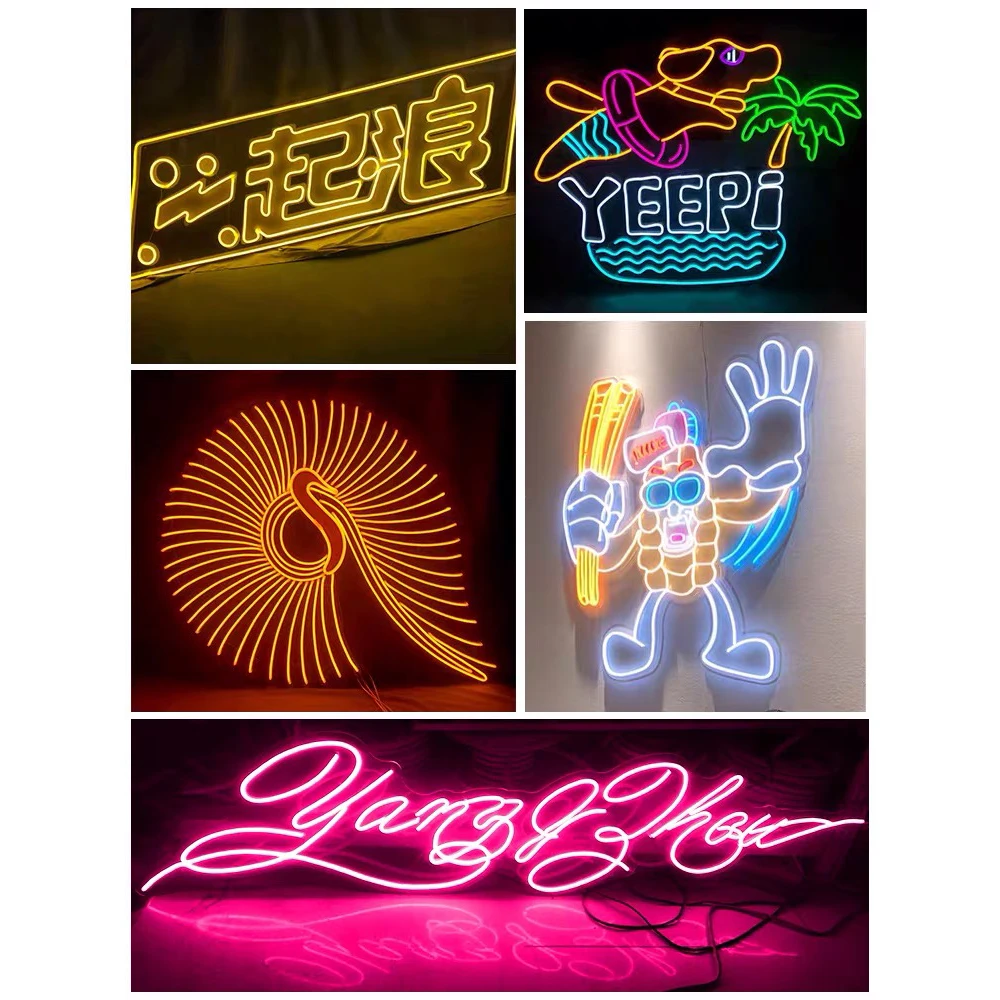 OEM Customized Led Branded Neon Sign 25mm Led Neon Flex Bendable Silicon 5m Neon Flex