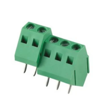 Клеммные блоки PCB заголовок провод к плате 5 мм [.197in] Центральная линия 1 ряд боковой провод Вход угол 24-12AWG провод